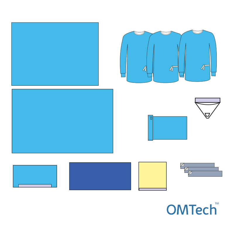 Комплект одягу та покриттів операційних OMTech™ для ортопедії №49 стерильний